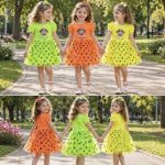 Sukienki DZIECIĘCA size 4-8 lat_ paczka 4szt _1 kolor 3323889