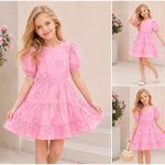 Sukienki DZIECIĘCA size 4-14 lat_ paczka 6szt _1 kolor 3323898