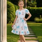 Sukienki DZIECIĘCA size 4-14 lat_ paczka 6szt _1 kolor 3323906