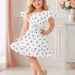 Sukienki DZIECIĘCA size 4-14 lat_ paczka 6szt _1 kolor 3323907