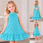 Sukienki DZIECIĘCA size 4-14 lat_ paczka 6szt _1 kolor 3323909