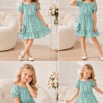 Sukienki DZIECIĘCA size 4-14 lat_ paczka 6szt _1 kolor 3323910