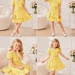 Sukienki DZIECIĘCA size 4-14 lat_ paczka 6szt _1 kolor 3323912
