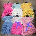 Sukienki DZIECIĘCA size 4-14 lat_ paczka 6szt _1 kolor 3323930