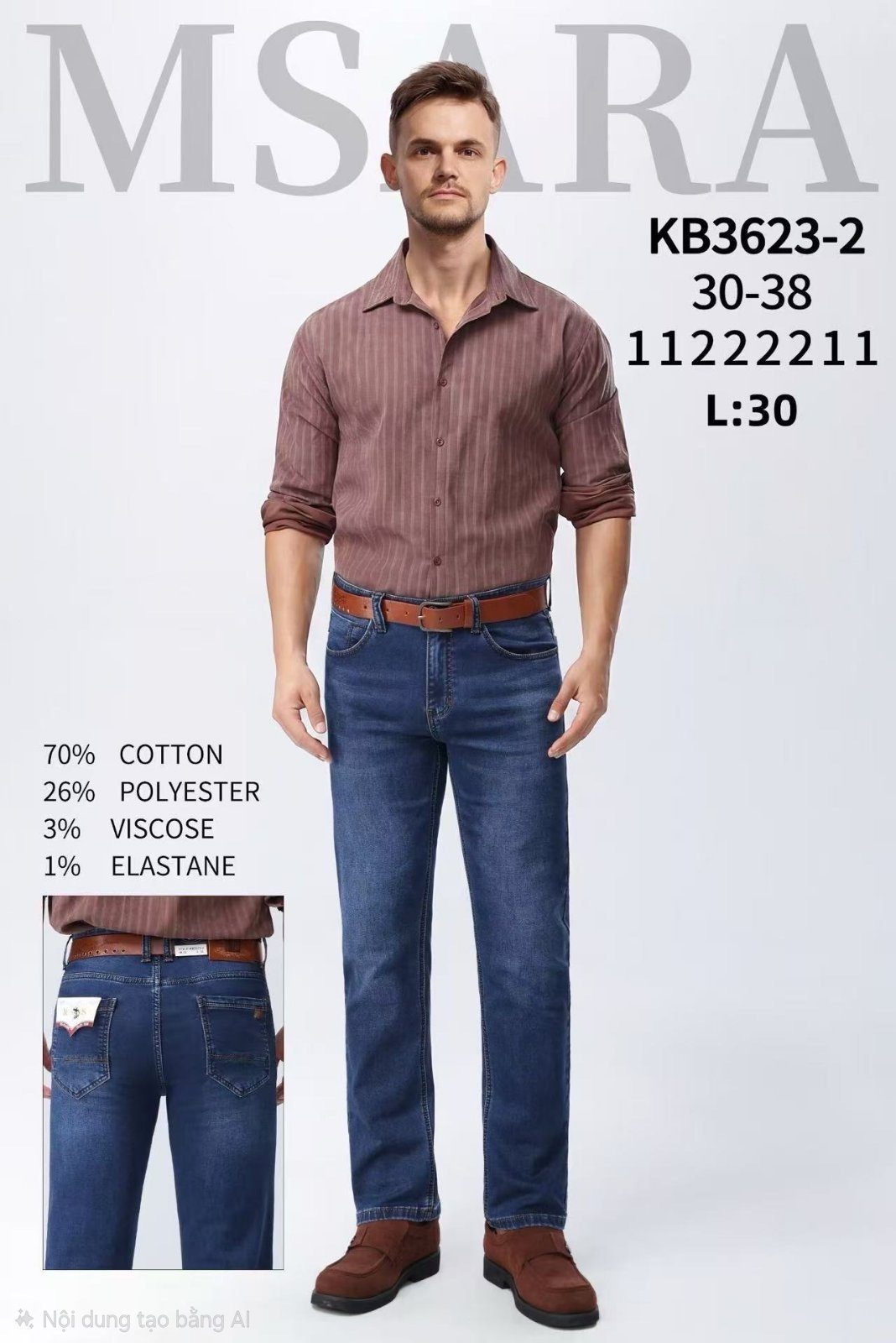 Spodnie JEANSOWE MĘSKA_size 30-40_paczka 12 szt 3324745