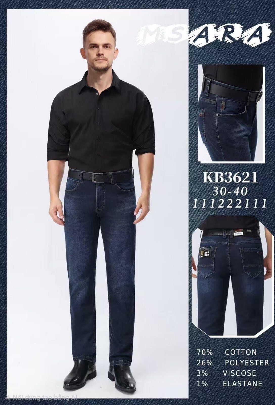 Spodnie JEANSOWE MĘSKA_size 30-40_paczka 12 szt 3324747