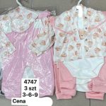 Komplety DZIECIĘCA size 3-9 m _ paczka 6szt _1 kolor 1360591