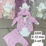 Komplety DZIECIĘCA size 0-12 m_ paczka 4szt _1 kolor 1361751