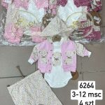 Komplety DZIECIĘCA size 3-12 m_ paczka 4szt _1 kolor 1361753