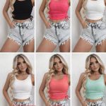 Bluzki Damskie _ size S-XL_ paczka 20 szt_ mix kolor 5641304