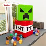 240 PCS + 4 fiegurki Klocki magnetyczne minecraft ledoweTNT Duże Pudełko 8734813