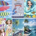 Ręczniki plażowe z mikrofibra Rozmiar : 70/140cm_Paczka : 10szt mix kolor 8654742