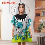 Ponczo dla dzieci na kąpielowy Z mikrofibra Rozmiar : 65/120cm_Paczka : 12szt 8654758