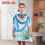 Ponczo dla dzieci na kąpielowy Z mikrofibra Rozmiar : 65/120cm_Paczka : 12szt 8654761
