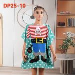 Ponczo dla dzieci na kąpielowy Z mikrofibra Rozmiar : 65/120cm_Paczka : 12szt 8654767