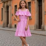Sukienki DZIECIĘCA size 4-14 lat_ paczka 6szt _1 kolor 8804700