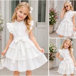 Sukienki DZIECIĘCA size 4-14 lat_ paczka 6szt _1 kolor 8804709