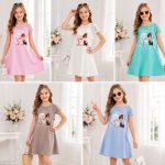 Sukienki DZIECIĘCA size 4-14 lat_ paczka 6szt _1 kolor 8804711