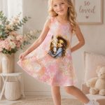 Sukienki DZIECIĘCA size 4-14 lat_ paczka 6szt _1 kolor 8804712