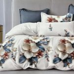 Komplet pościeli 5D  „”” MILANO „” 100% satyna – bawełna  4 Częściowy  Rozmiar : 200/220cm 9173886