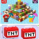 Klocki minecraft magnetyczny 100 elementów ledowe TNT Duże Pudełko 5544080