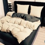 Komplet pościeli z 100% bawełna Ma prześcieradło z gumką _4 Częściowy Rozmiar : 200/220cm 7053504
