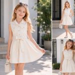 Sukienki DZIECIĘCA size 4-14 lat_ paczka 6szt _1 kolor 2625256