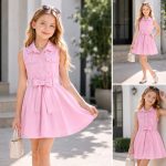 Sukienki DZIECIĘCA size 4-14 lat_ paczka 6szt _1 kolor 2625258