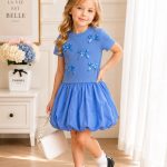 Sukienki DZIECIĘCA size 4-14 lat_ paczka 6szt _1 kolor 2625259