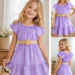 Sukienki DZIECIĘCA size 4-14 lat_ paczka 6szt _1 kolor 1396588