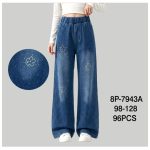 Spodnie jeansy DZIECIĘCA numer 98-128_ paczka 12szt _1 kolor 6663302