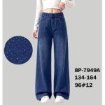 Spodnie jeansy DZIECIĘCA numer 134-164_ paczka 12szt _1 kolor 6663304
