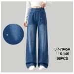 Spodnie jeansy DZIECIĘCA numer 116-146_ paczka 12szt _1 kolor 6663307