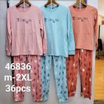 Piżamy DAMSKA TURECKA _size m-2xl_paczka 12 szt_mixkolor 8734842
