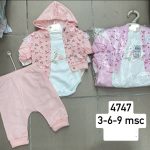 Komplety DZIECIĘCA rozm 3-9M_ paczka 6szt _mix kolor 8734914