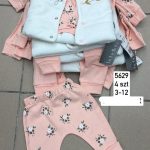 Kombinezon DZIECIĘCA rozm 3-12M_ paczka 4szt _1 kolor 8734925