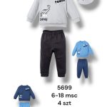 Komplety DZIECIĘCA rozm 6-18M_ paczka 4szt _1 kolor 1465210