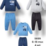 Komplety DZIECIĘCA rozm 6-18M_ paczka 4szt _1 kolor 1465211