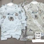 Komplety DZIECIĘCA rozm 3-9M_ paczka 6szt _mix kolor 1465233