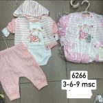 Komplety DZIECIĘCA rozm 3-9M_ paczka 6szt _mix kolor 1465239
