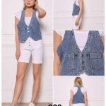Kamizelki Jeansowe Damskie _size s-xl _paczka 10szt_ 7449858