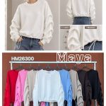 Bluzy Damskie wloskie _size uni_ paczka 6szt_mix kolor 8932471