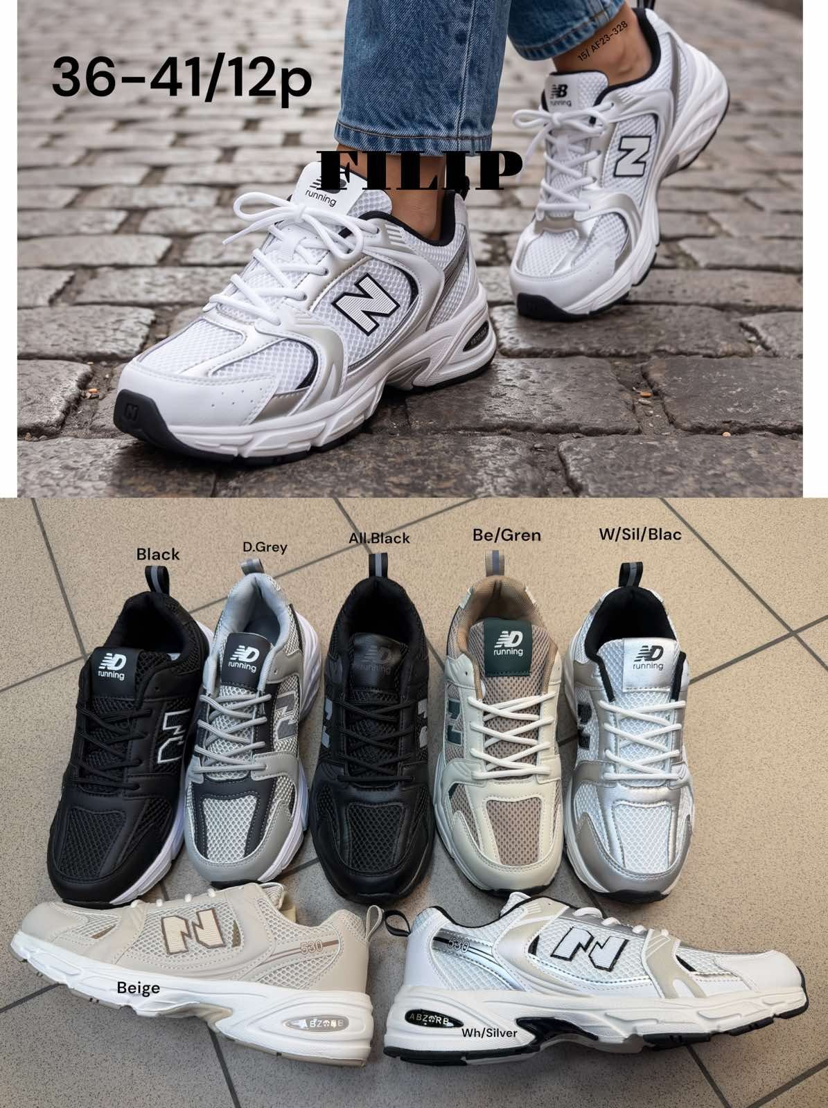 Buty Sportowe DAMSKIE (36-41_12par) 4254783