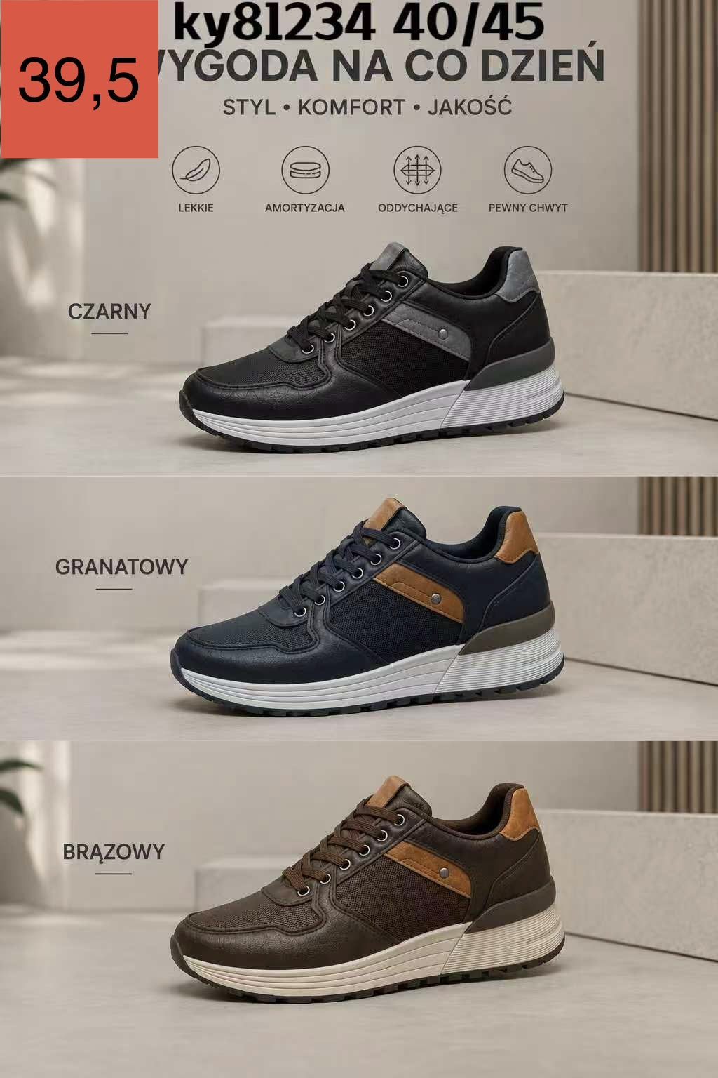 Buty Sportowe DAMSKIE (36-41_12 par) 2776945