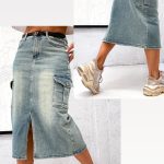 Spódnica długa Jeansowa Damskie M’sara_size xs-xl _paczka 12szt_ 8933153