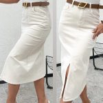 Spódnica długa Jeansowa Damskie M’sara_size xs-xl _paczka 12szt_[bez pasek] 2634308