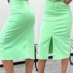 Spódnica długa Jeansowa Damskie M’sara_size xs-xl _paczka 12szt_[bez pasek] 2634314