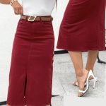 Spódnica długa Jeansowa Damskie M’sara_size xs-xl _paczka 12szt_[bez pasek] 2634315