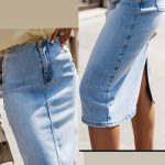 Spódnica długa Jeansowa Damskie M’sara_size xs-xl _paczka 10szt_ 4786586
