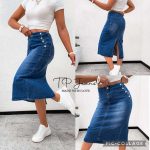 Spódnica długa Jeansowa Damskie _size 29-38_paczka 10szt_ 1710457